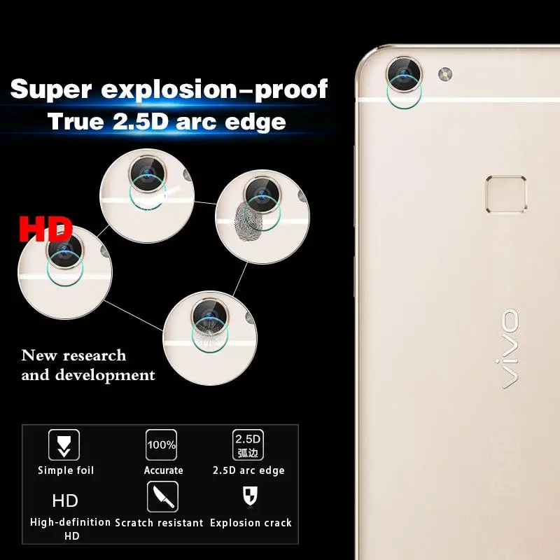 Ультра-тонкая задняя Камера объектив из закаленного Стекло пленка для vivo X6 5 2