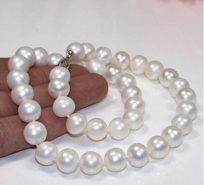 

Бесплатная доставка + + 816 AAA 18 "Южное море подлинное 10-11 мм Белое жемчужное ожерелье
