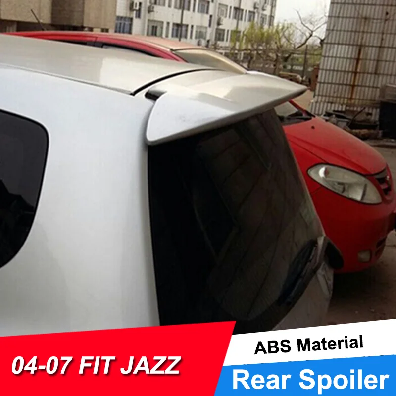 

JNCFORURC Rear Car Spoiler Wings Fit For Honda Fit JAZZ 2001 02 03 04 05 06 07 ABS Plastic Rear Roof Car Spoiler Wing For Jazz