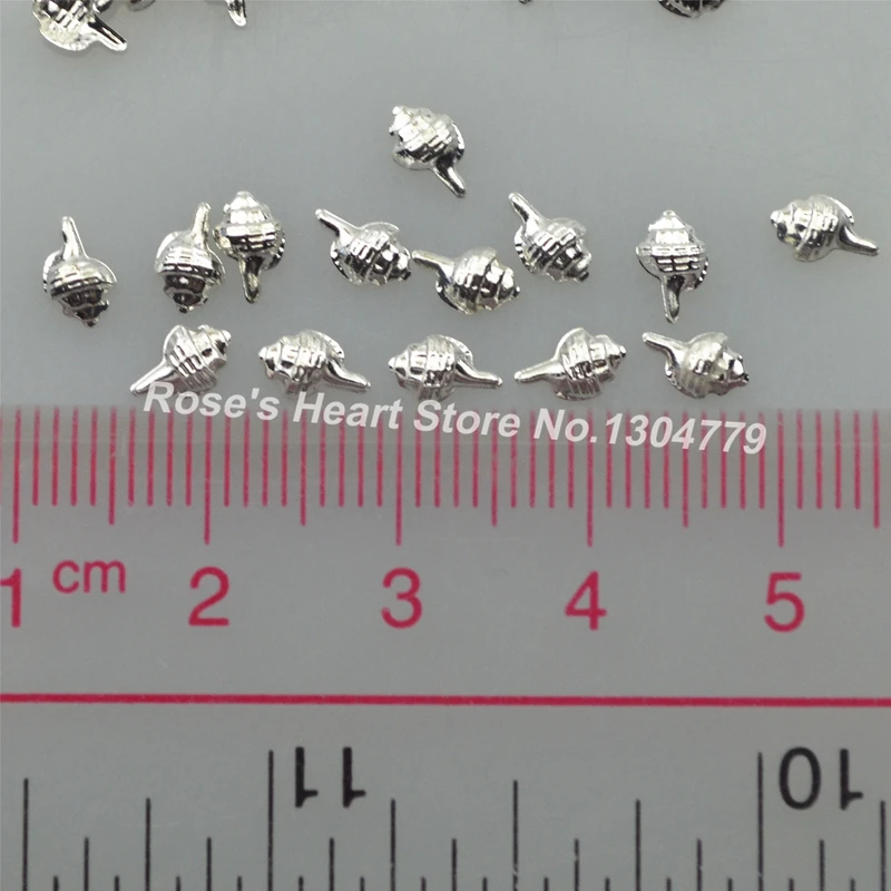 

2018 Beauty nail art 100pcs 3d nails decorations Accessories Nail Styling Tools Gold Silver Shell Conch Free shipping