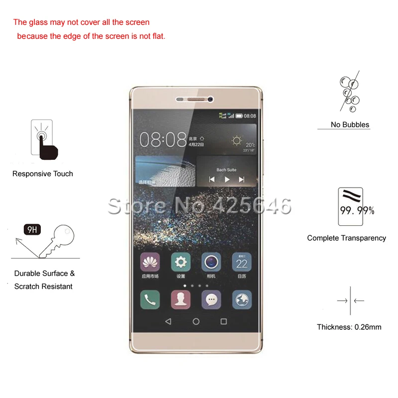 2 шт для huawei P8 стекло 2.5D 9H 0,26 мм Премиум защитное закаленное стекло для huawei P8 Защитная пленка для экрана