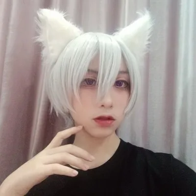 Аниме Kamisama Kiss косплей, Мультяшные кошачьи уши, повязка на голову, сексуальные длинные меховые аксессуары для вечеринки, Рождественская повязка на голову