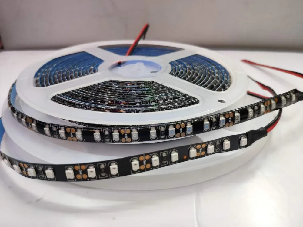 10 шт./лот ПХБ черного 16.4ft 5 м ультрафиолетовая Светодиодная лента 2835 SMD фиолетовый