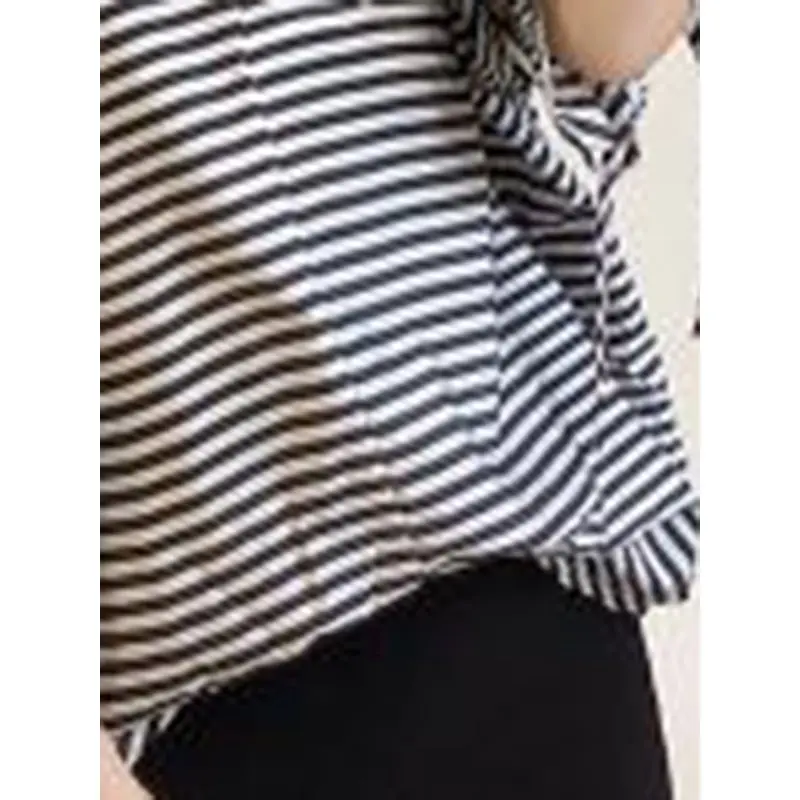 Summer Office Ladies Korean Elegant Sexy Simple Blouse Women Loose Stripe Bowknot Blue Japan Style Female Fashion Top Shirts |