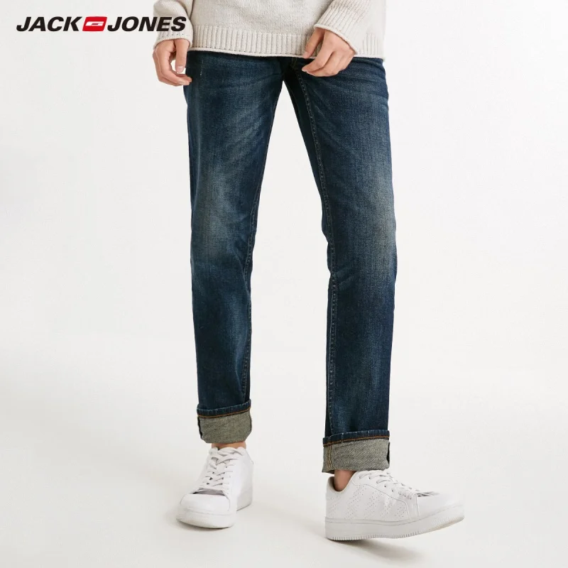 JackJones мужские хлопковые повседневные джинсы тонкие эластичные модные деловые