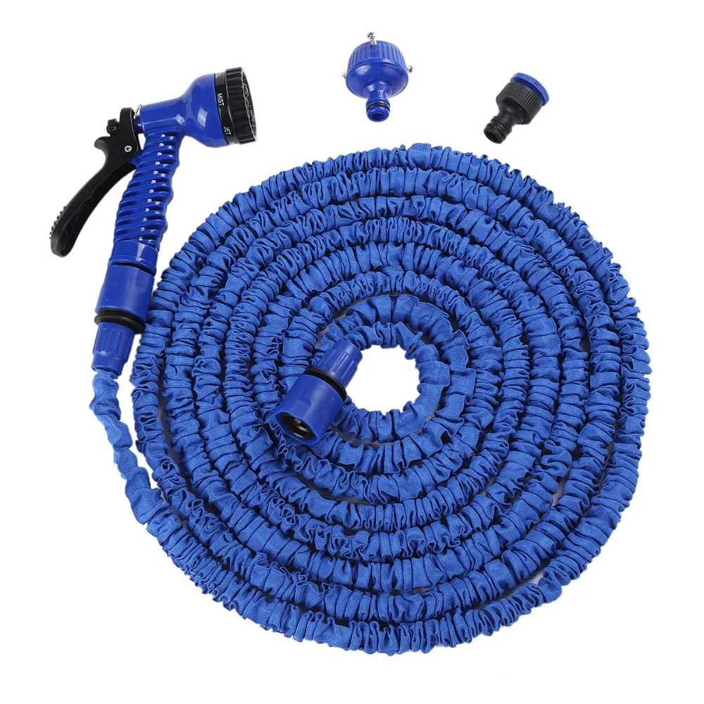 Пистолет для автомойки 25FT 150FT садовый шланг синий расширяемый волшебный гибкий