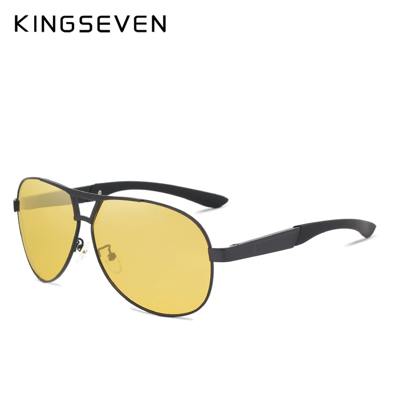 KINGSEVEN, солнцезащитные очки, очки ночного видения, желтые линзы, мужские брендовые солнцезащитные очки, женские солнцезащитные очки