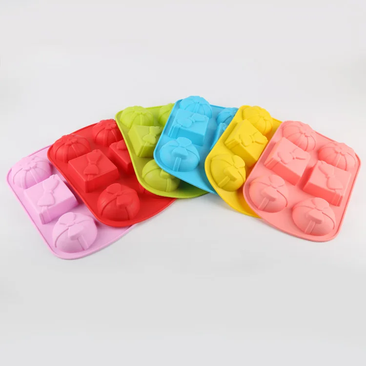 1pc 6 holes Christmas Gift Box Shape Cake Mold chocolate cookie cup cakes sugarcraft fondant tools | Дом и сад