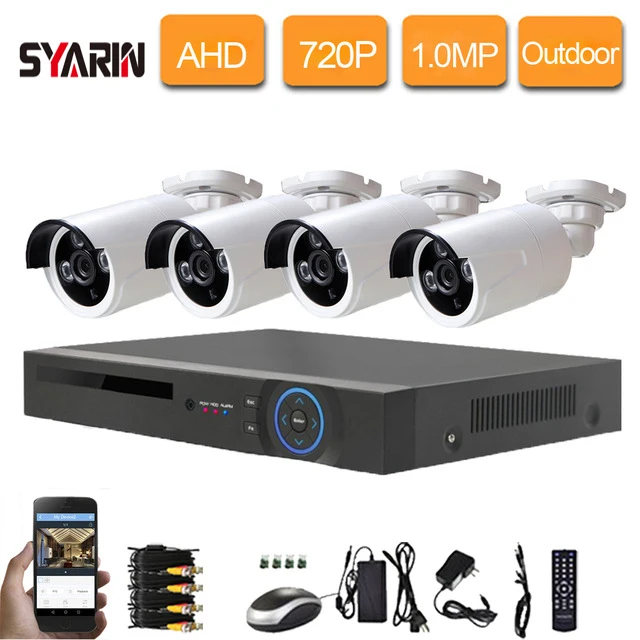 8CH CCTV DVR системы 4 шт. 720 P водостойкий открытый Массив светильников AHD камера