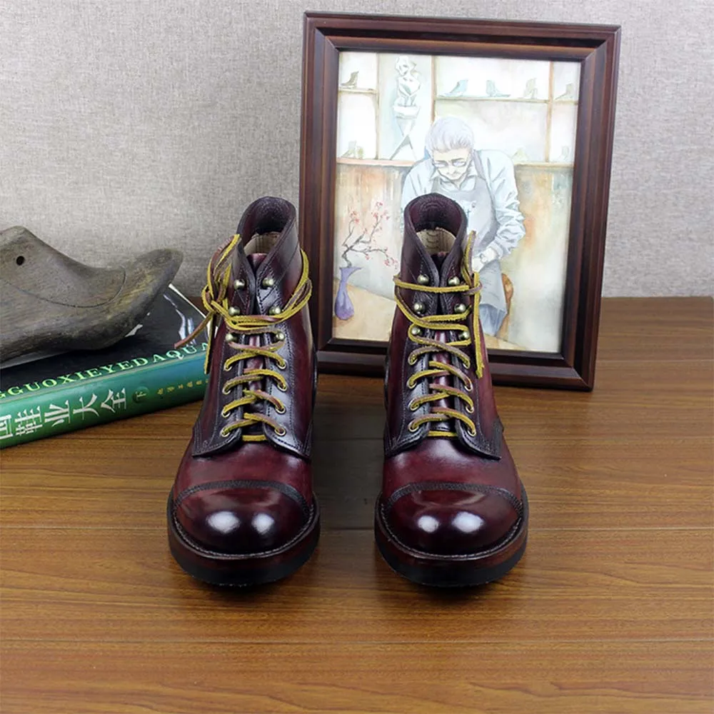 Роскошная обувь для мужчин Sipriks брендовая мужская Круглый носок в стиле ретро Botas