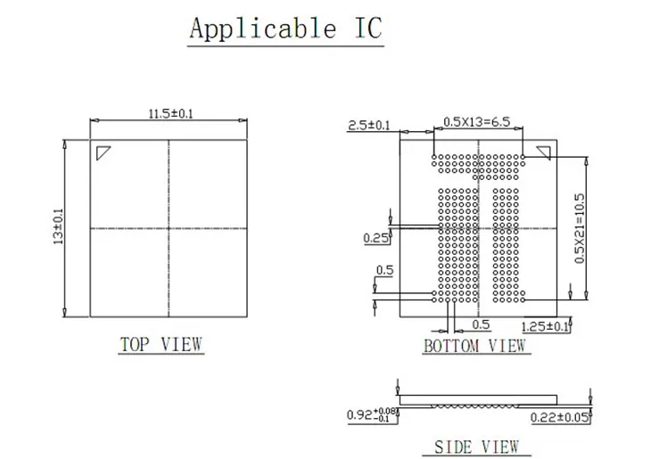 BGA 221 eMCP адаптер программиста раскладушка для SD тестовая розетка