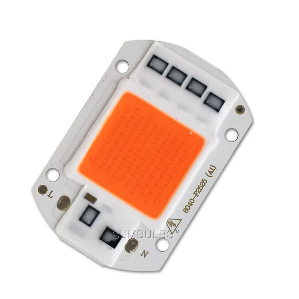 Sumbulbs 20 Вт 30 50 Smart IC 110 В 220 AC COB Светодиодная лампа для роста растений чип на борту
