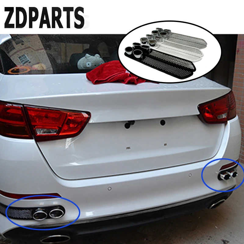 ZDPARTS 3D Автомобильные Углеродные хромированные выхлопные трубы наклейки на