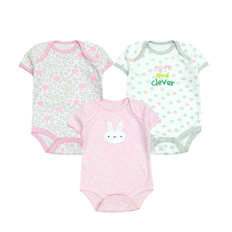 Боди с коротким рукавом и круглым вырезом для новорожденных мальчиков 3 шт./лот