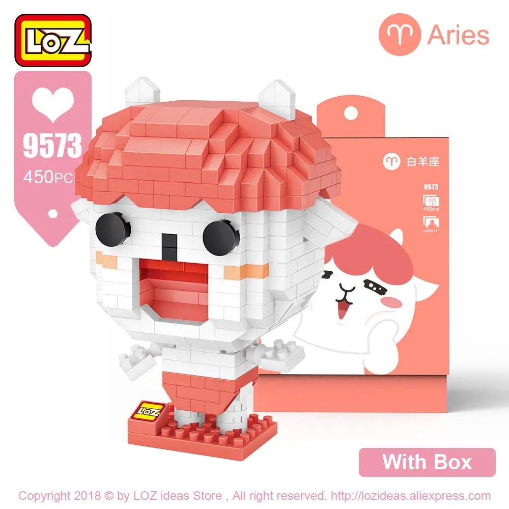 9573 With Box LOZ алмазные блоки Рак милые китайские панды персонажи мультфильмов микро строительные блоки игрушки для детей DIY Кирпичи забавы 9568 - Цвет: 9573 With Box