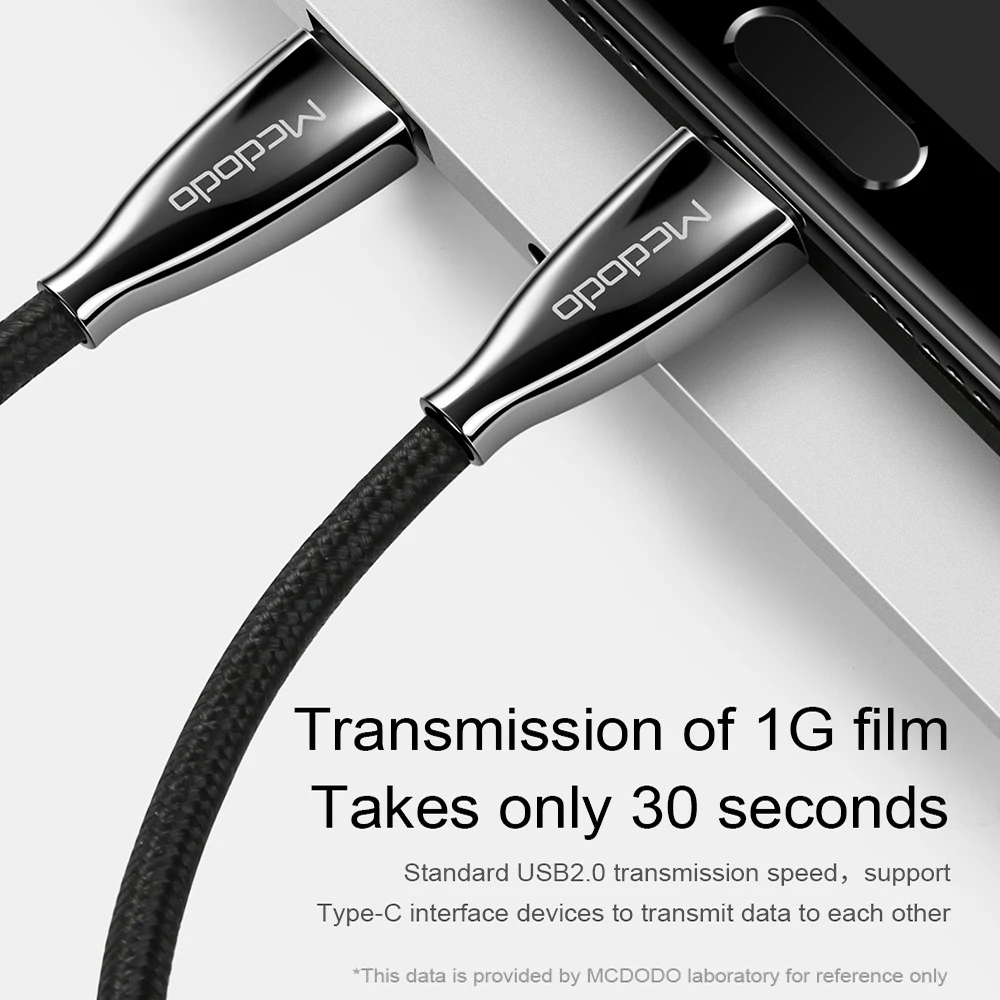 MCDODO 60 Вт Тип usb C кабель с разъемом usb-c PD QC3.0 3A быстро Зарядное устройство для samsung S9 Plus Note 9 huawei P20 MacBook шнур Тип-C кабель