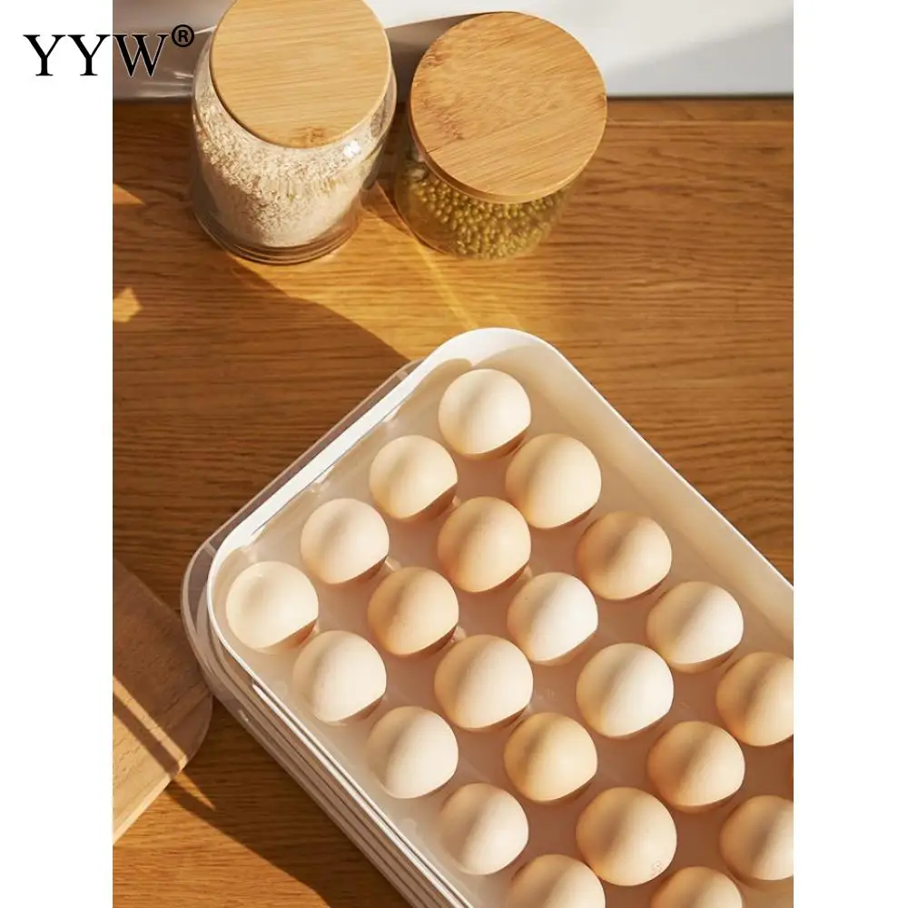 

Plastic 24 Grids Egg Storage Box Exquisite Portable Efficient Egg Storage Box Multi-Function Box Home Kitchen Storage Tools