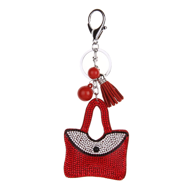 Брелок для ключей красная маленькая сумка стильные автомобильные аксессуары