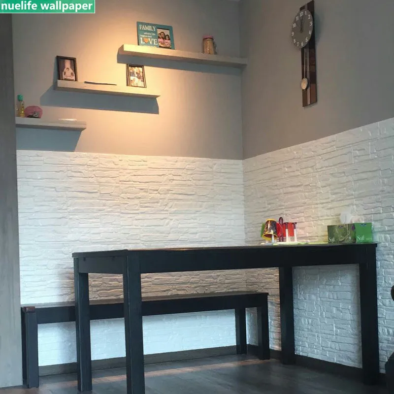 3D marble brick wallpaper self-adhesive living room bedroom kids office waterproof anti-collision soft bag Дом и сад