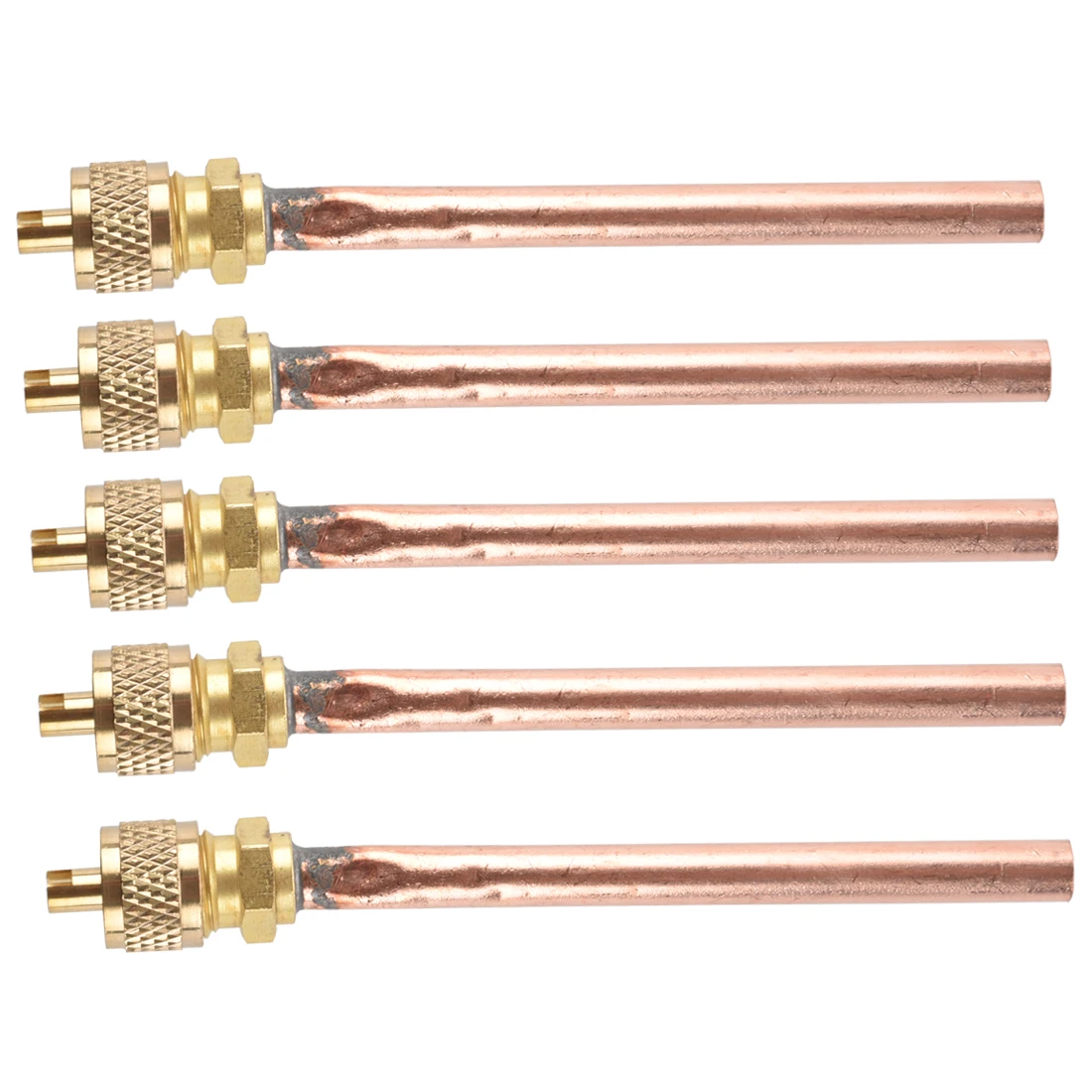 

5 Pcs Air Conditioner Spare Part 6mm Copper Tube OD Filling Access Valve
