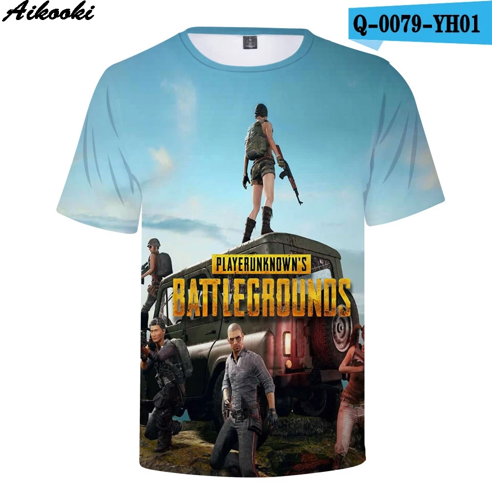 Коричневый Горячая игра PUBG Мужская 3D футболка/wo для мужчин Aikooki Мода Playerunknown's Battlegrounds Мужская футболка PUBG 3D принт размера плюс одежда - Цвет: Коричневый