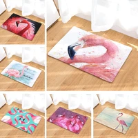 bath mat pink flamingo printed carpet bathroom absorbent mat toilet rugs kitchen floor mat home decoration door mat 50x80cm