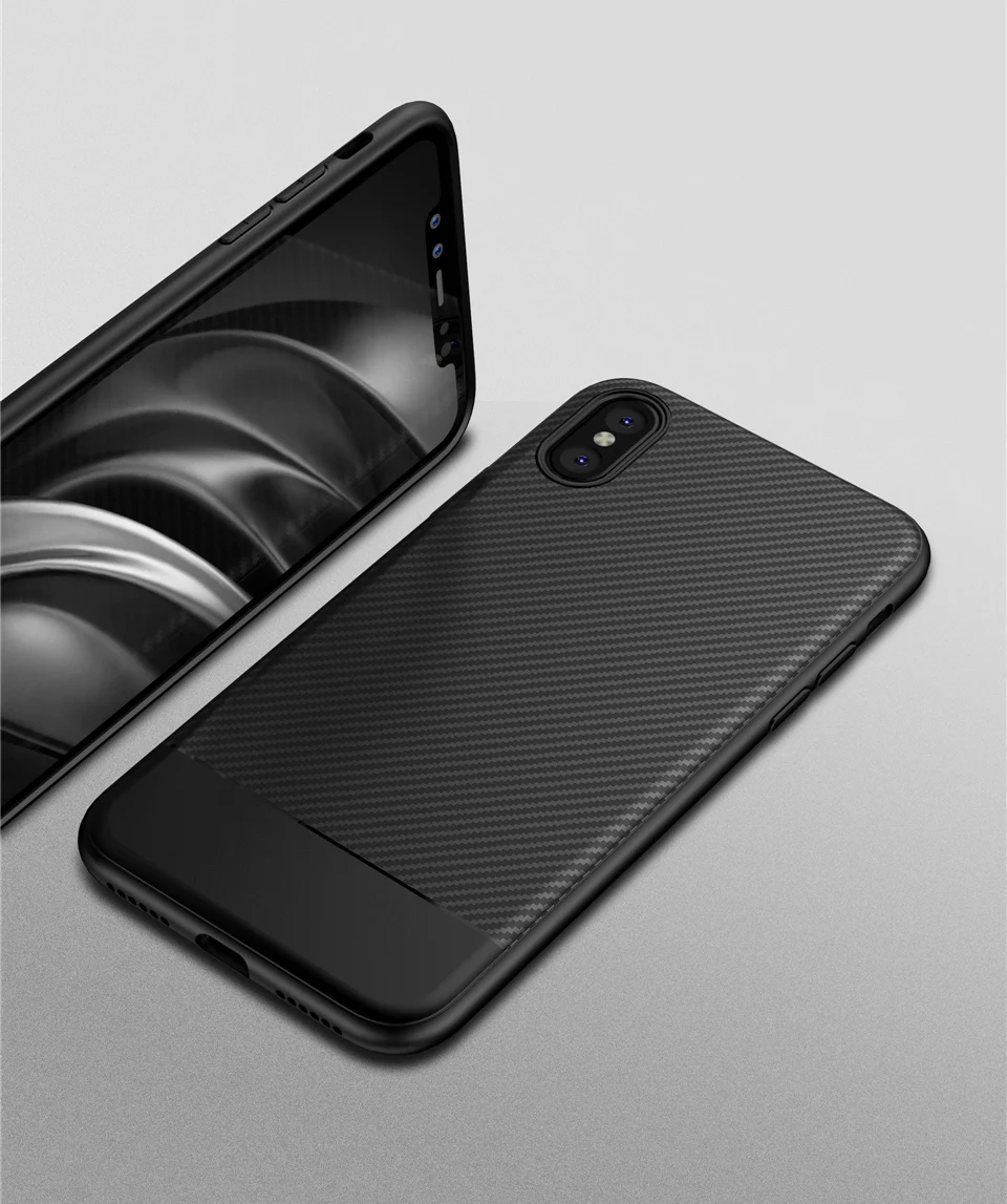Lovebay чехол для телефона для iPhone 11, 6, 7, 8 Plus, роскошный мягкий ТПУ чехол из углеродного волокна для iPhone X, XR, XS, 11Pro Max, противоударный чехол на заднюю панель