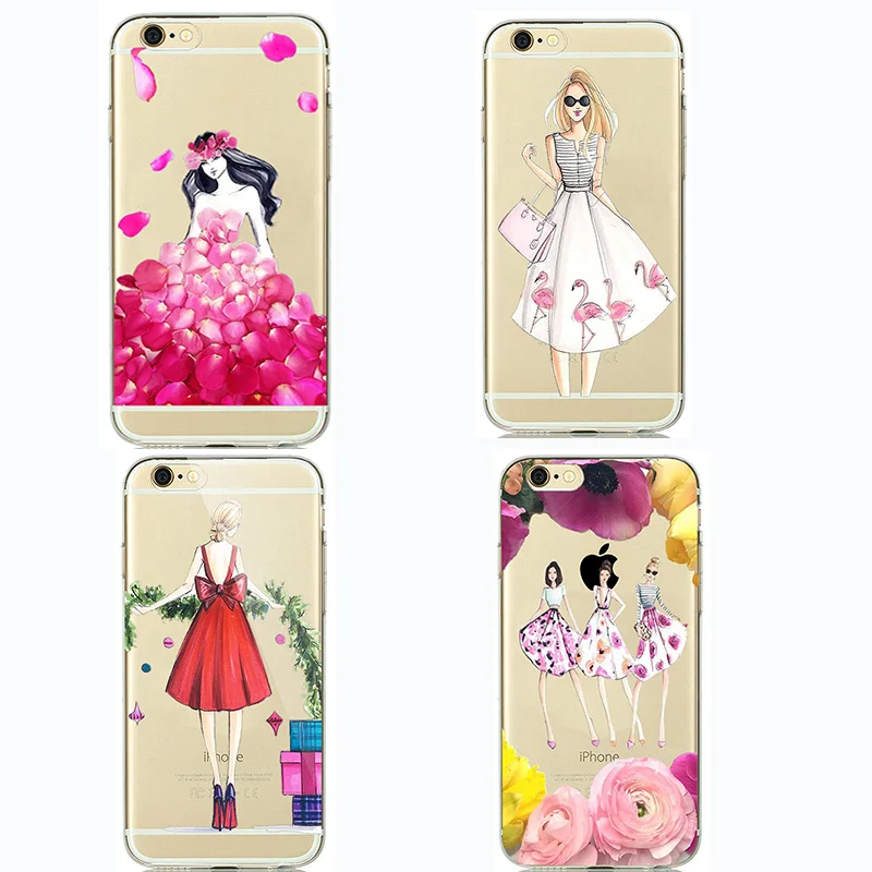 Phone Cases For iPhone 7 8 6 6s 7Plus 8Plus Traveling Girls Design Beautiful Bikini Girl Cover for Apple iphone 5S 5 Case |
