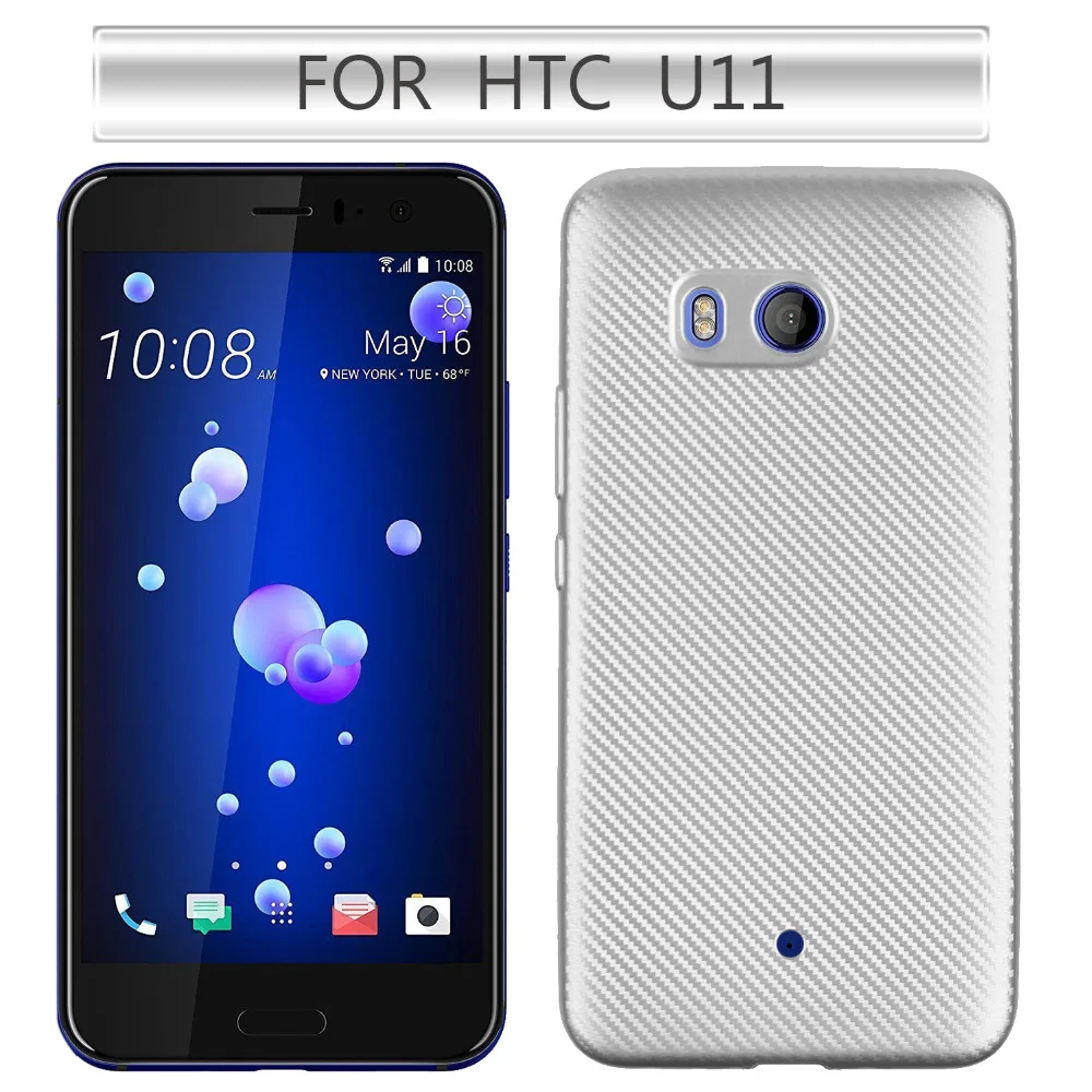 Чехол для HTC U11 новейшая Экологичная мягкая задняя крышка из углеродного волокна u