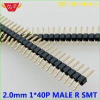 2,0 мм Шаг 1X40P 40PIN разъем однорядные разъемы вертикальный штыревой разъём SMT выдерживает высокие температуры позолоченные