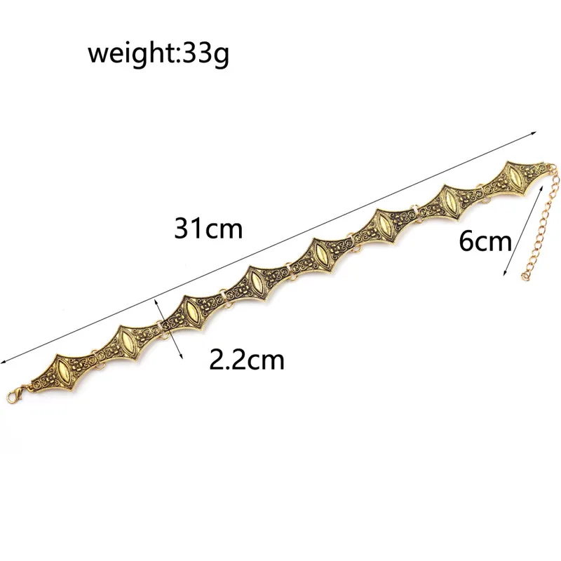 Women Kolye Fan-shaped Carved Necklace Vintage Ethnic Gold Short Collar Choker Statement Jewelery For Gifts | Украшения и