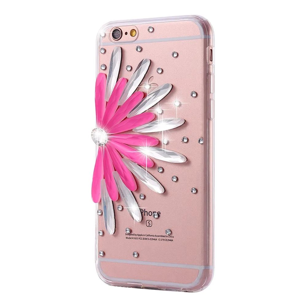 Роскошный блестящий чехол с бриллиантами и подсолнухом для iPhone 11 12 13 X XS MAX XR iphone 5S