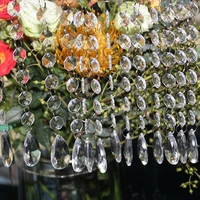 60 string 17 5cm teardrop acrylic crystal beads curtain chandelier garland pendant wedding party decoration christmas home decor