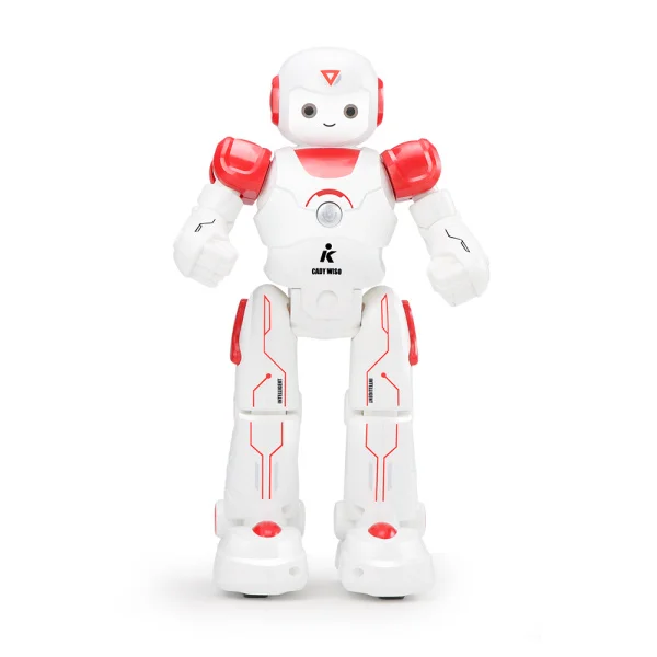 Красный JJRC R12 робот игрушка программируемая ходьба Музыка Танцы Освещение образовательный Интеллектуальный робот для детей Robo дети роботика комплект - Цвет: Красный