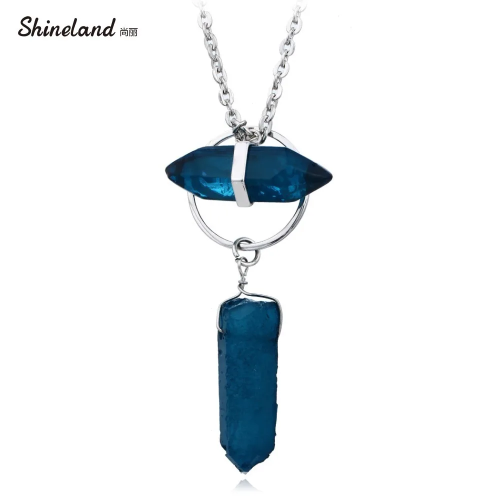 Shineland 2018 модное ювелирное длинное ожерелье с цепочкой золотистого цвета