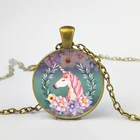 Ювелирные изделия Suteyi, искусственная кожа, единорог, стеклянный кабошон, Сказочная подвеска, фантазийные ювелирные изделия, ожерелья