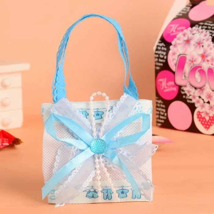 Розово голубой цвет нетканый материал милая детская одежда для душа с ручками