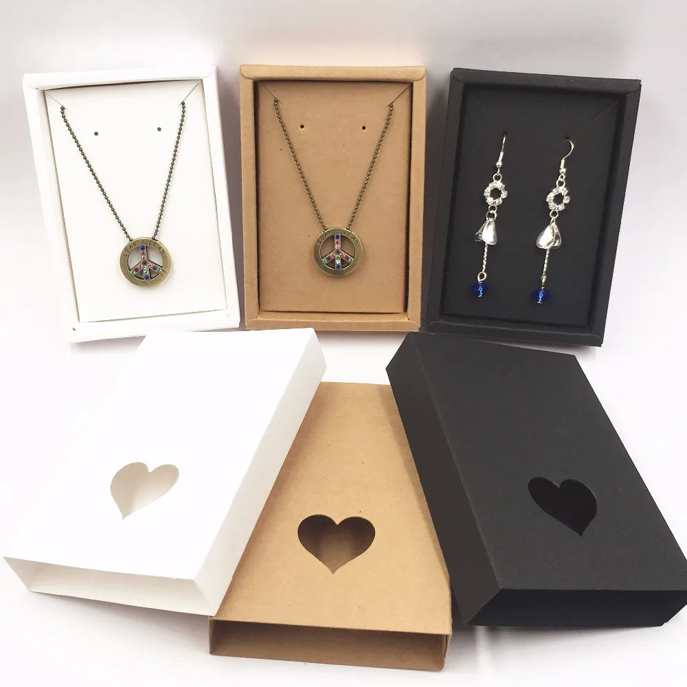 20 комплектов коробка из крафт-бумаги для хранения украшений | Украшения и