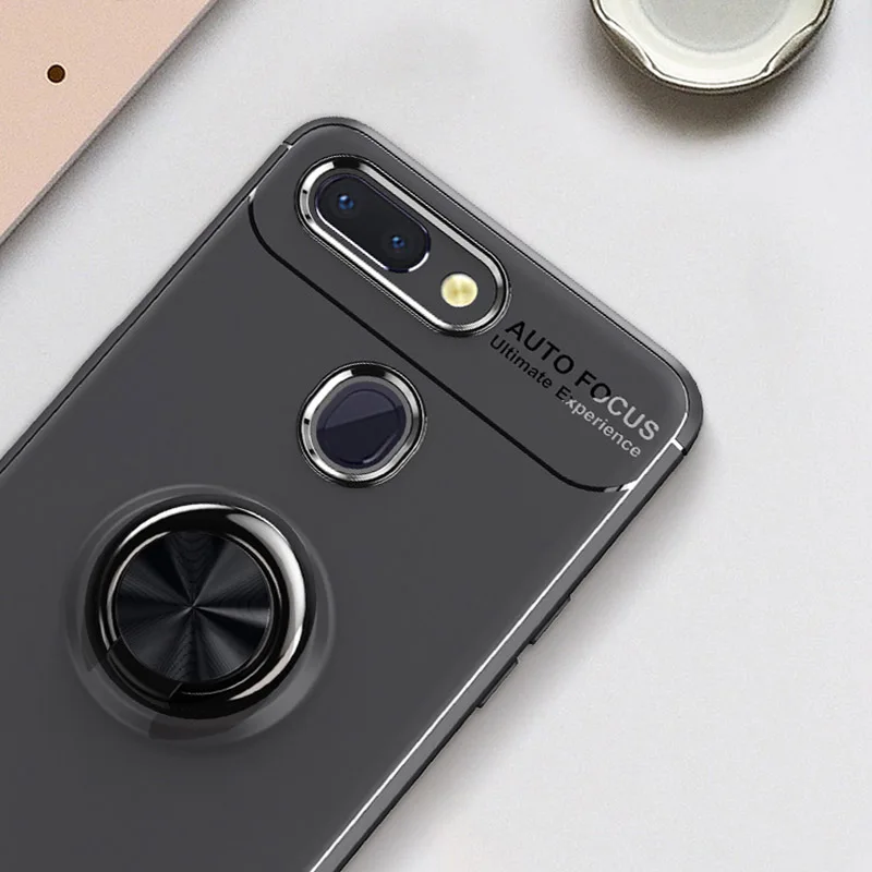 Case For OPPO R11 R9 A59 F1S Plus 360 Degree Rotation Ring Holder Magnetic Car Stand Phone Cover With Finger Kickstand |