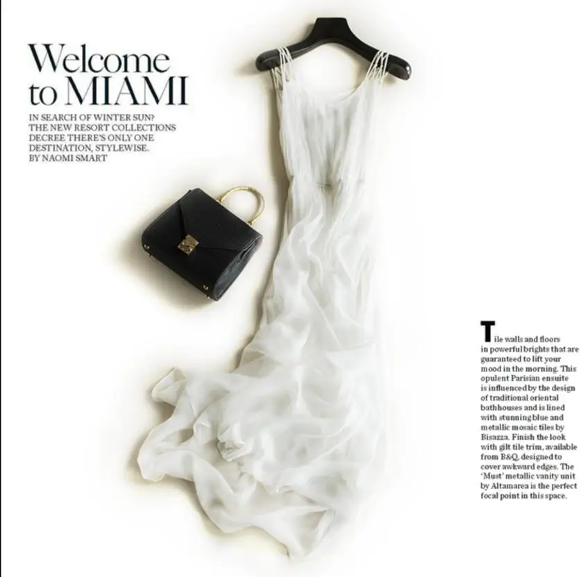 Платье женское длинное шелковое с V-образным вырезом элегантный пляжный белый