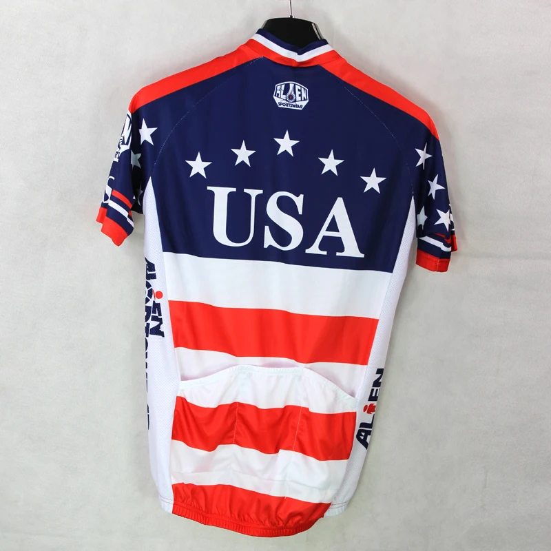 Мужская спортивная одежда Alien с американским флагом Джерси для велоспорта