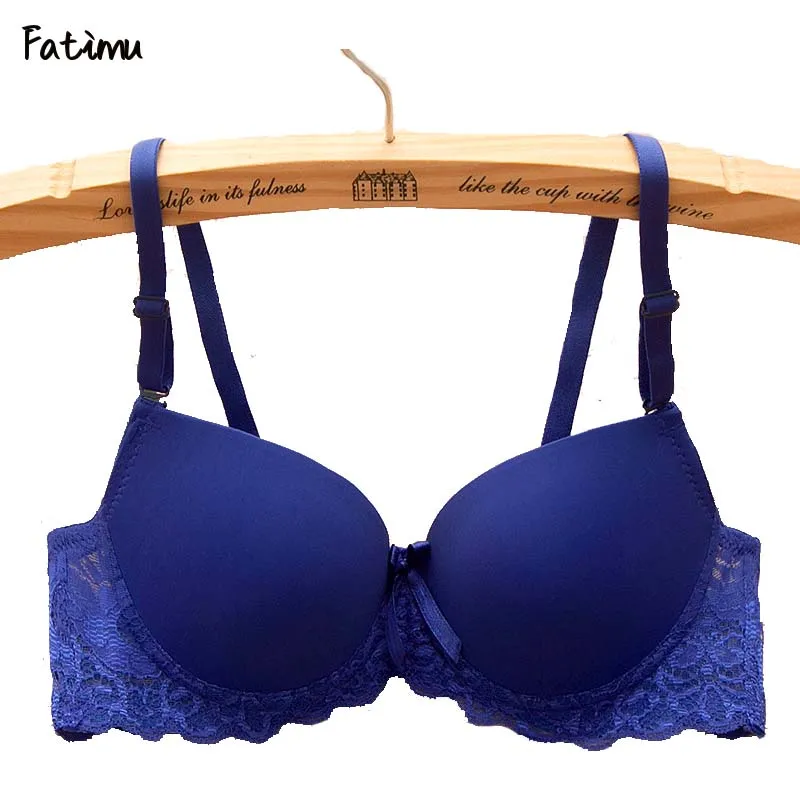 

Fatimu Hot Women Sexy Underwire Padded Up Embroidery Lace Bra 32-36B Brassiere Sexy Push Up Bras for Women Underwear Gather