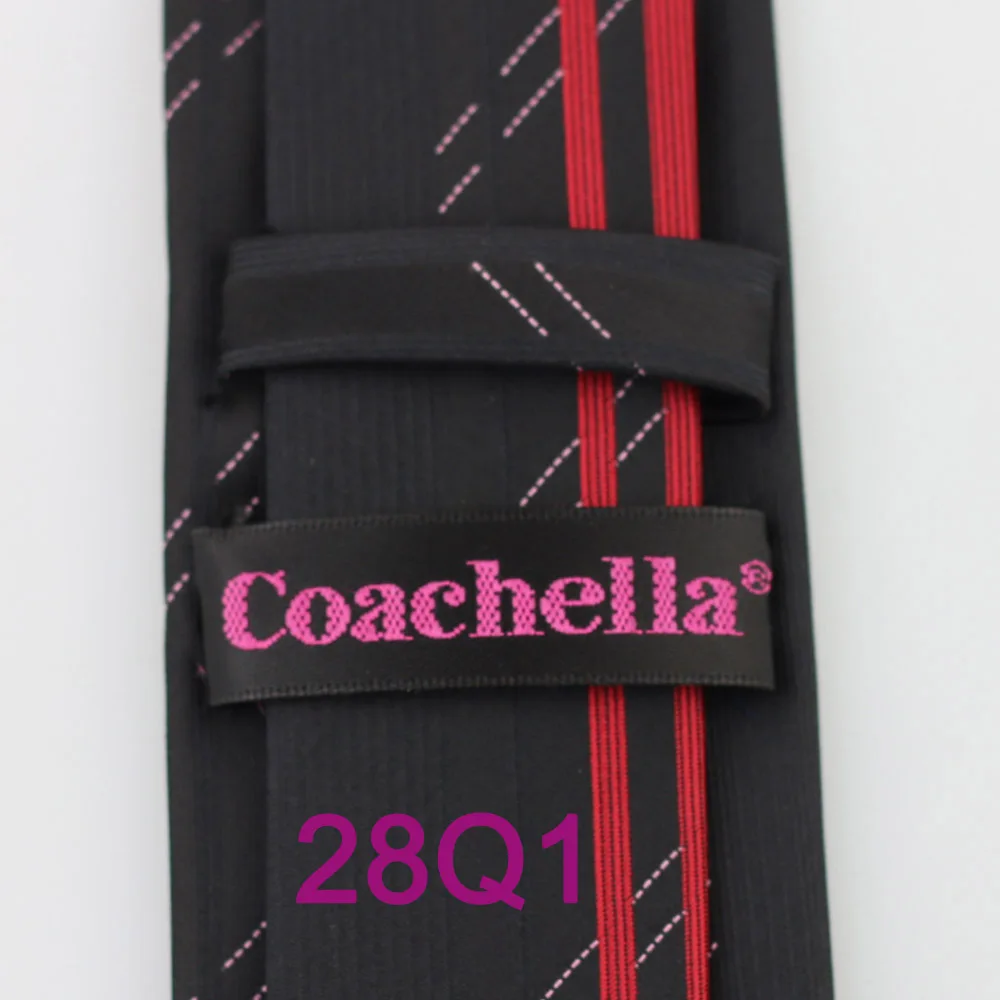 YIBEI Coachella галстук Красный Черный шейный с половинчатыми черными красными