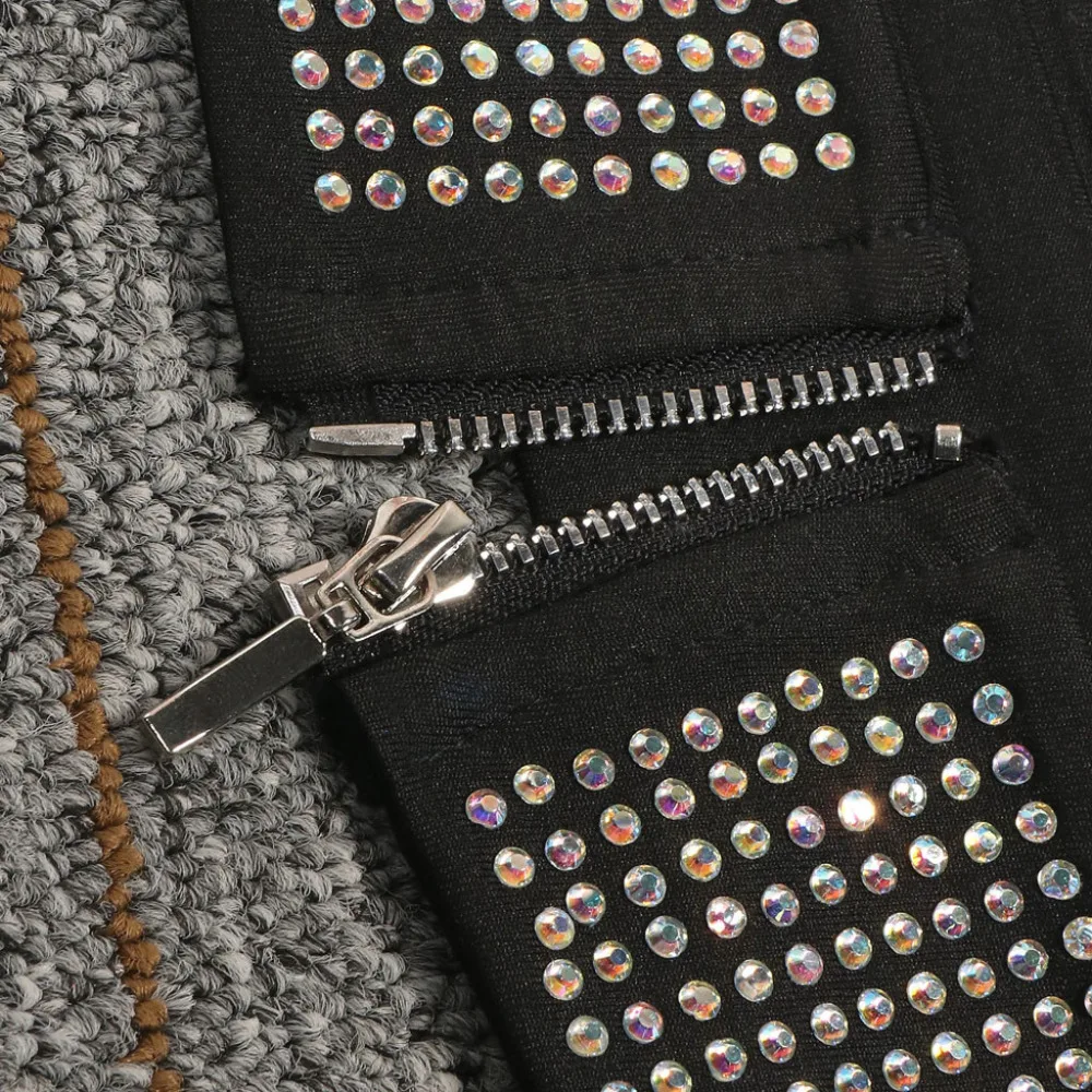 

2PCS Fashion Women Diamonds Hollow Out Mini Solid Pencil Skirt Sets Summer Girls Deep V Short Harajuku Sets faldas mujer moda cc