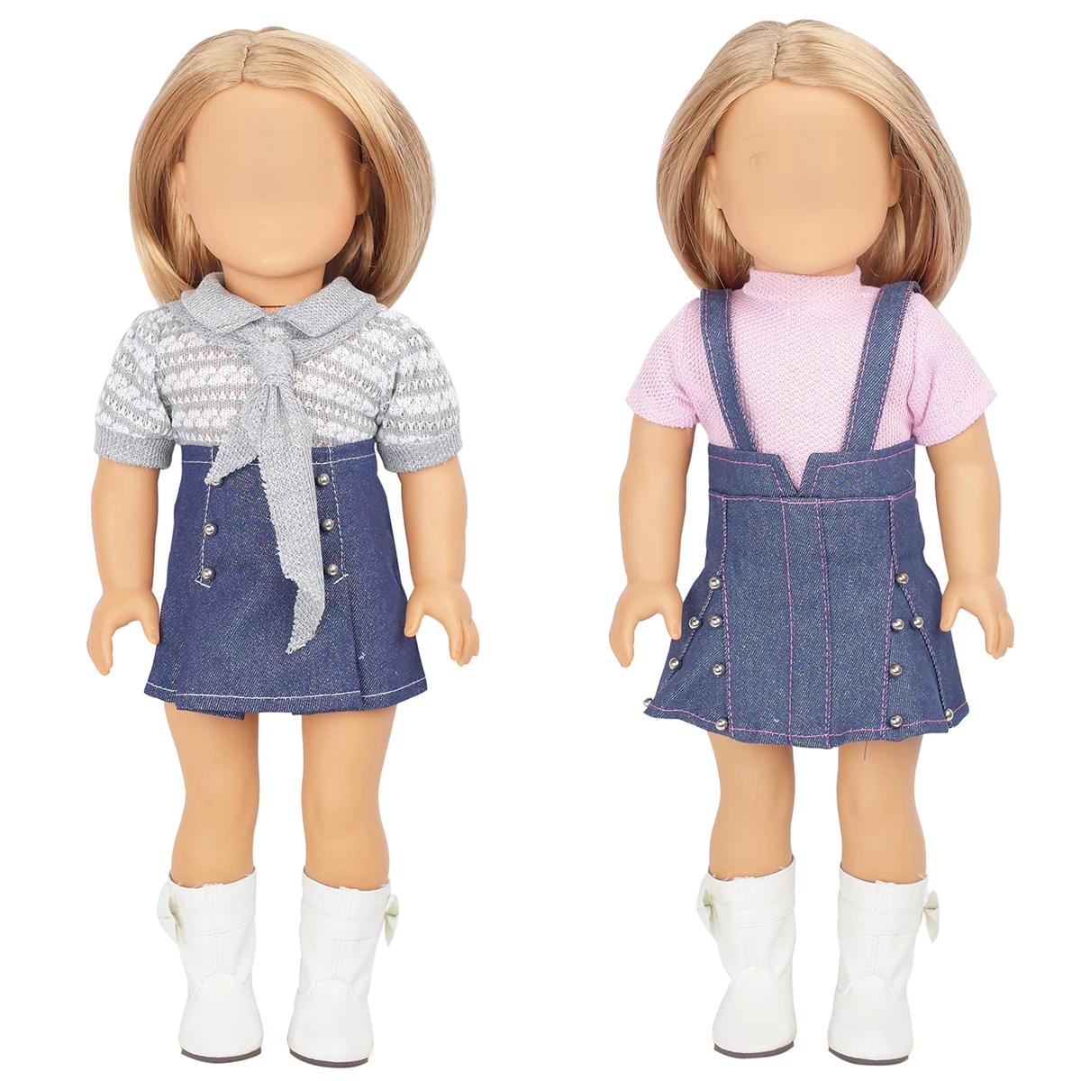 PellyBaby 18 дюймов американская кукольная одежда джинсовый комбинезон юбка