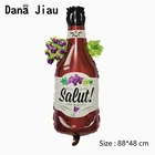 Шары из фольги для бутылки красного вина, шары для дня рождения, свадебное украшение, воздушные шары, ура винограду, праздничный шар