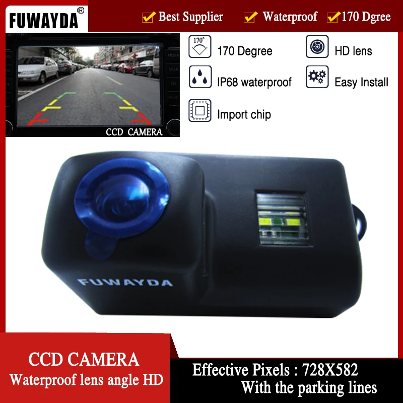 Камера заднего вида FUWAYDA HD CCD 170 ''с широким углом обзора камера для парковки
