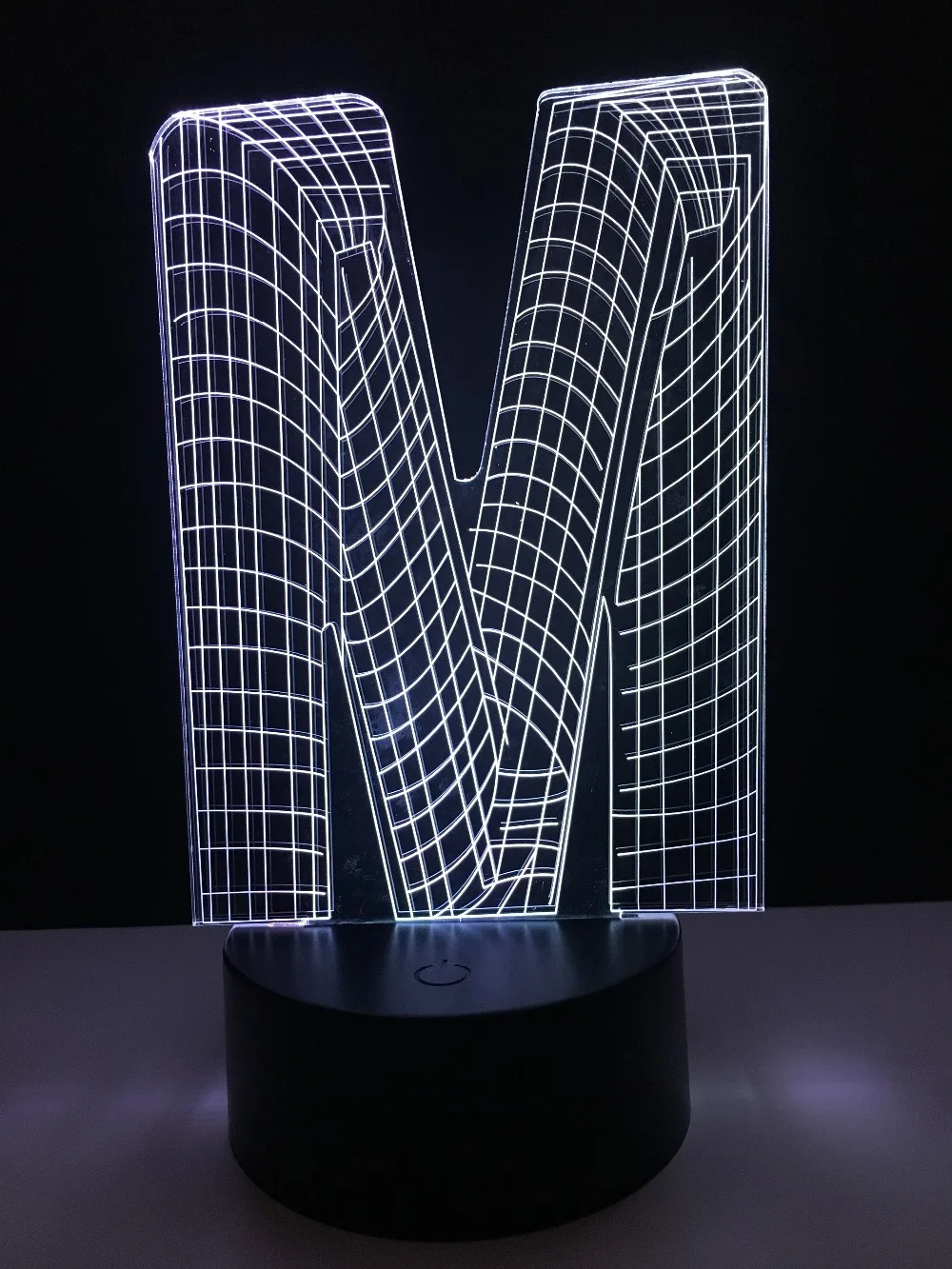 Amroe 3D Ночник светильник с буквой алфавита M цветной праздничный ing USB