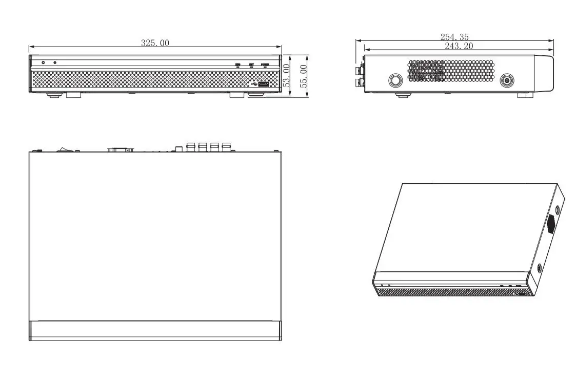 Dahua XVR5108H-4KL-X-8P 8-канальный пента-Брод 4K мини 1U цифровой видеорегистратор умный