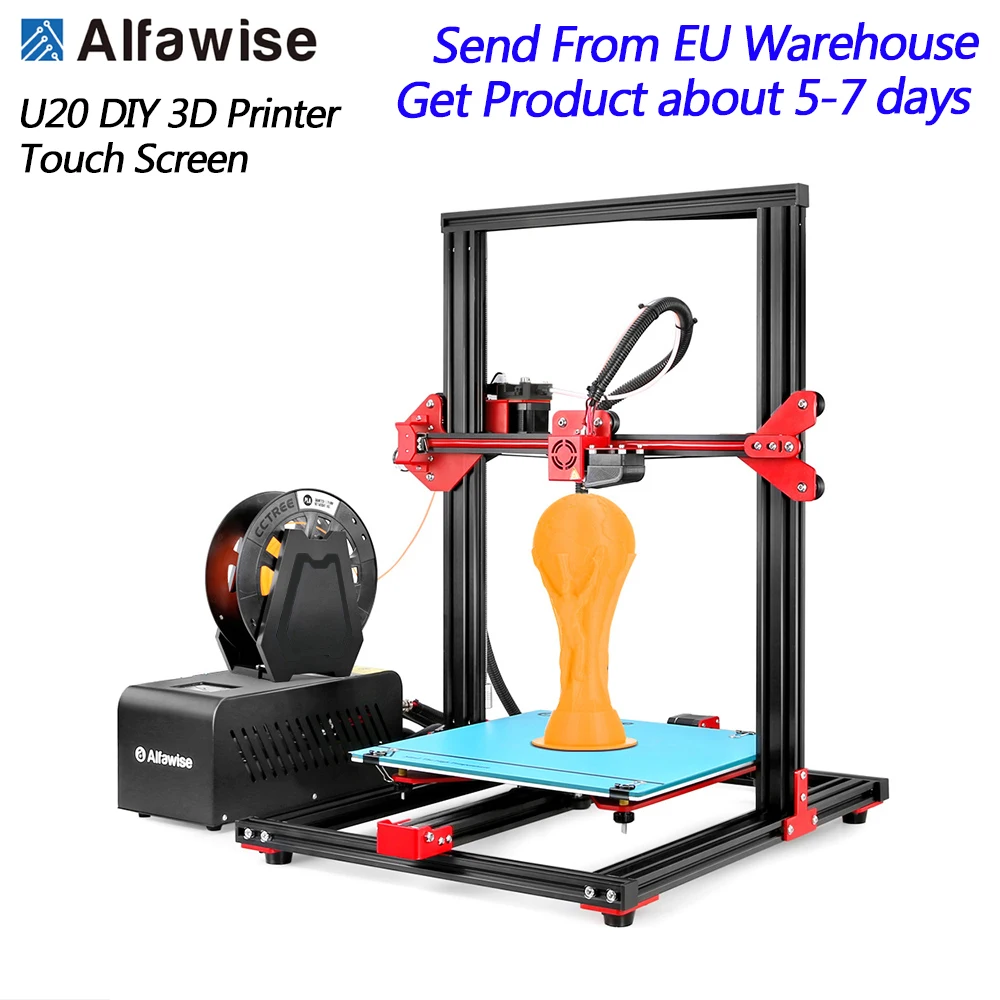 Alfawise U20 DIY 3D принтеры масштабные 2 8 дюйма Сенсорный экран алюминиевый сплав